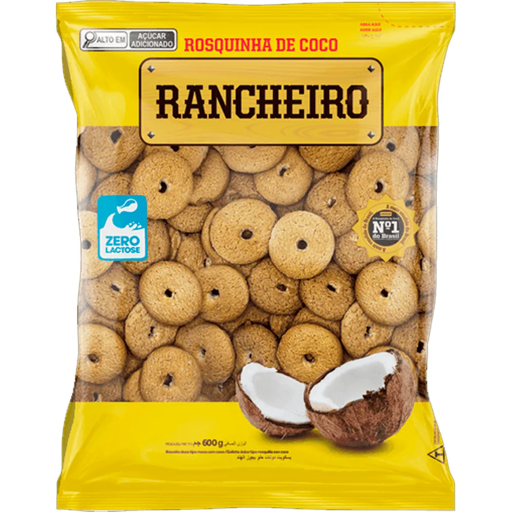 Biscoito Rosquinha de Coco Rancheiro 600g