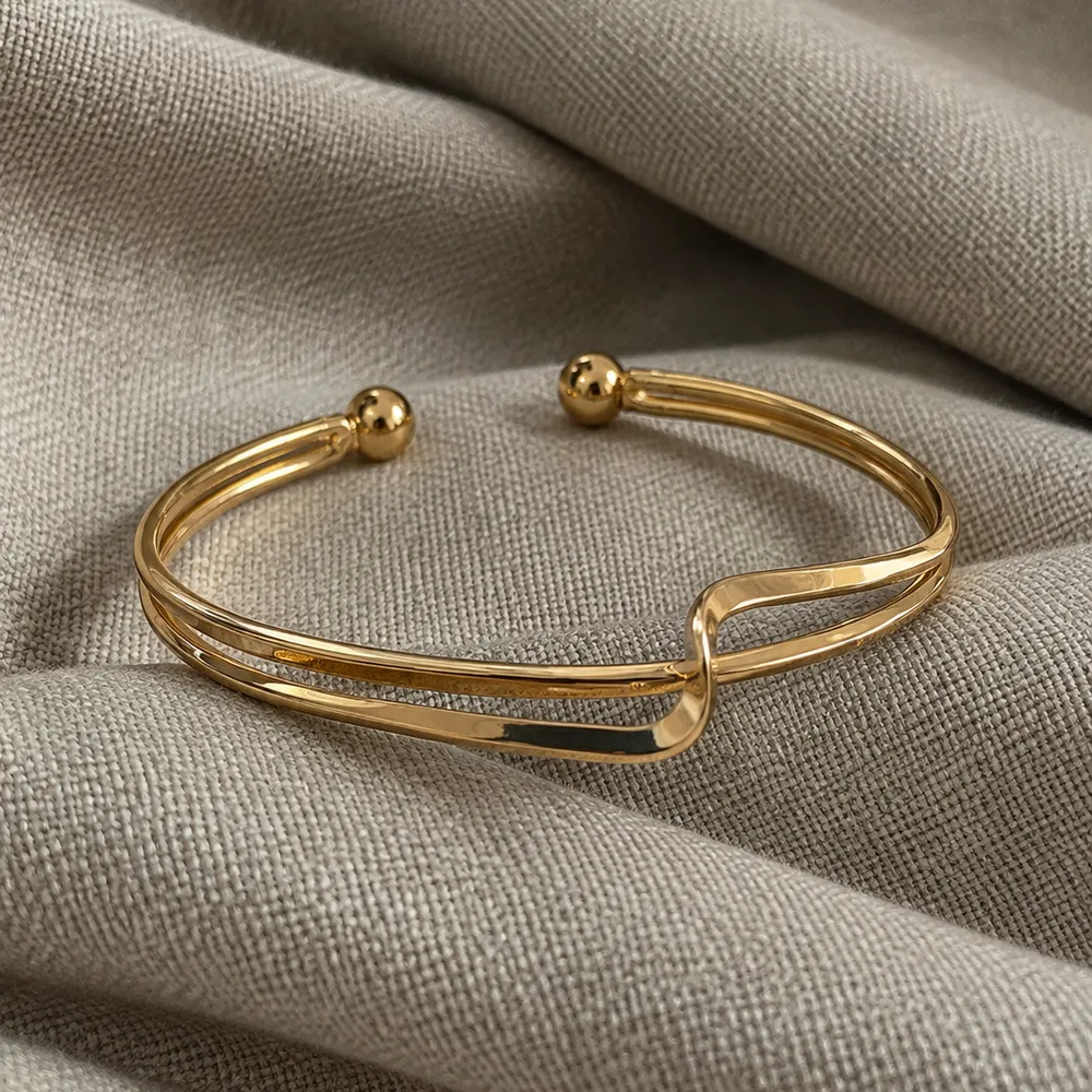 Bracelete transversal dourado