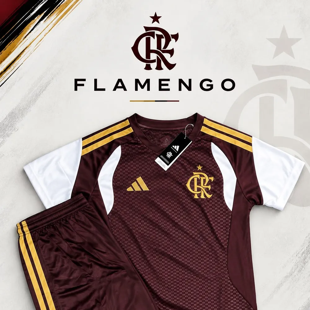 CONJUNTO FLAMENGO MARROM