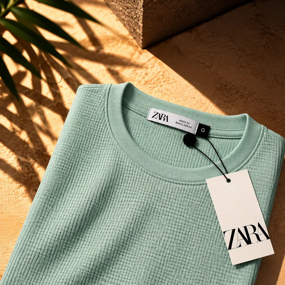 Zara Texturizada - Verde água 