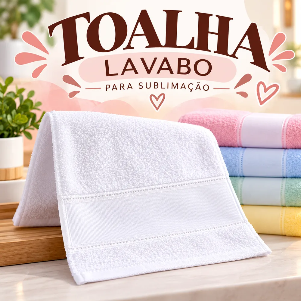 TOALHA DE LAVABO PERSONALIZADA