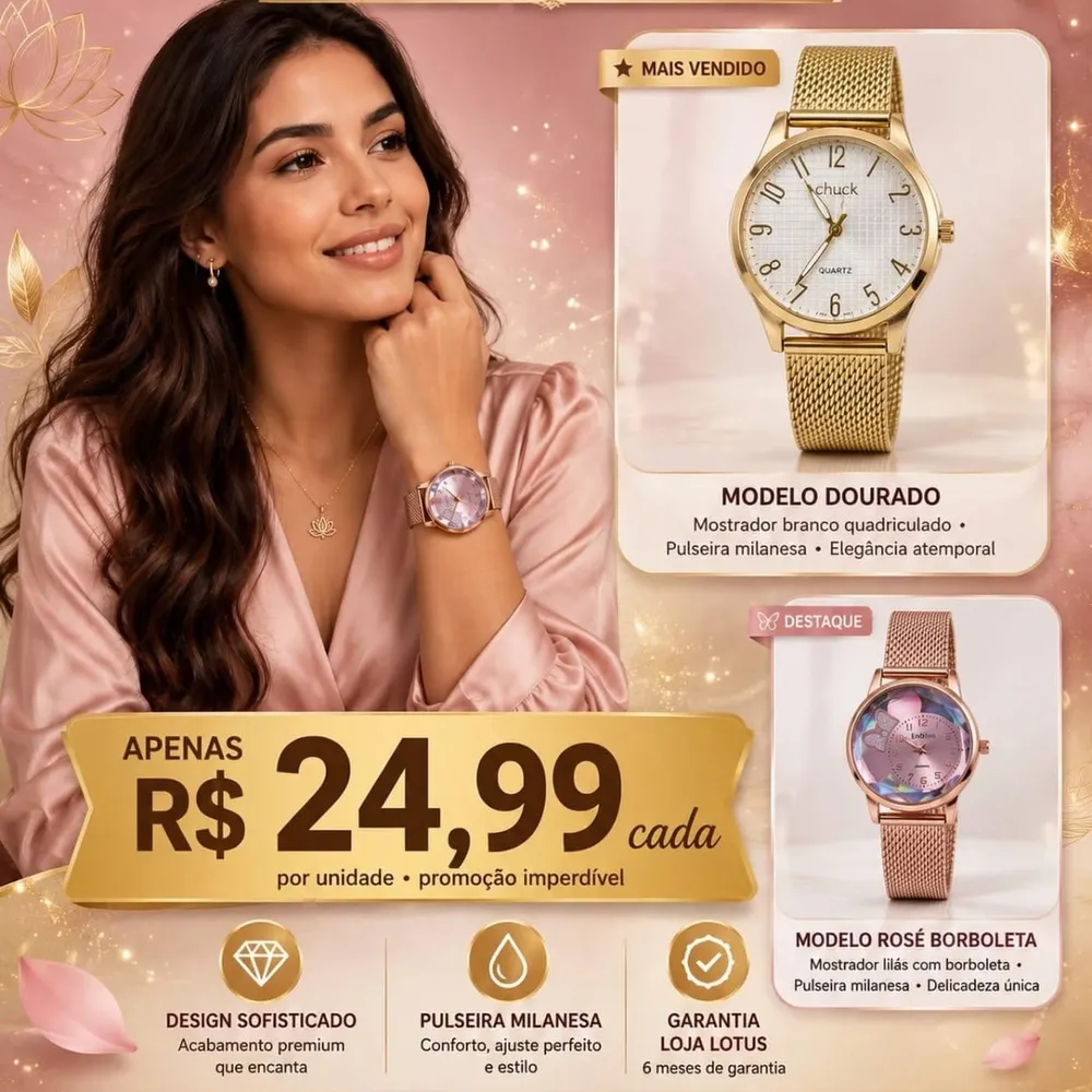 Relógio feminino 