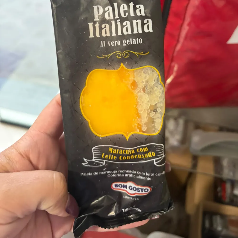 Paleta Maracuja com leite condensado
