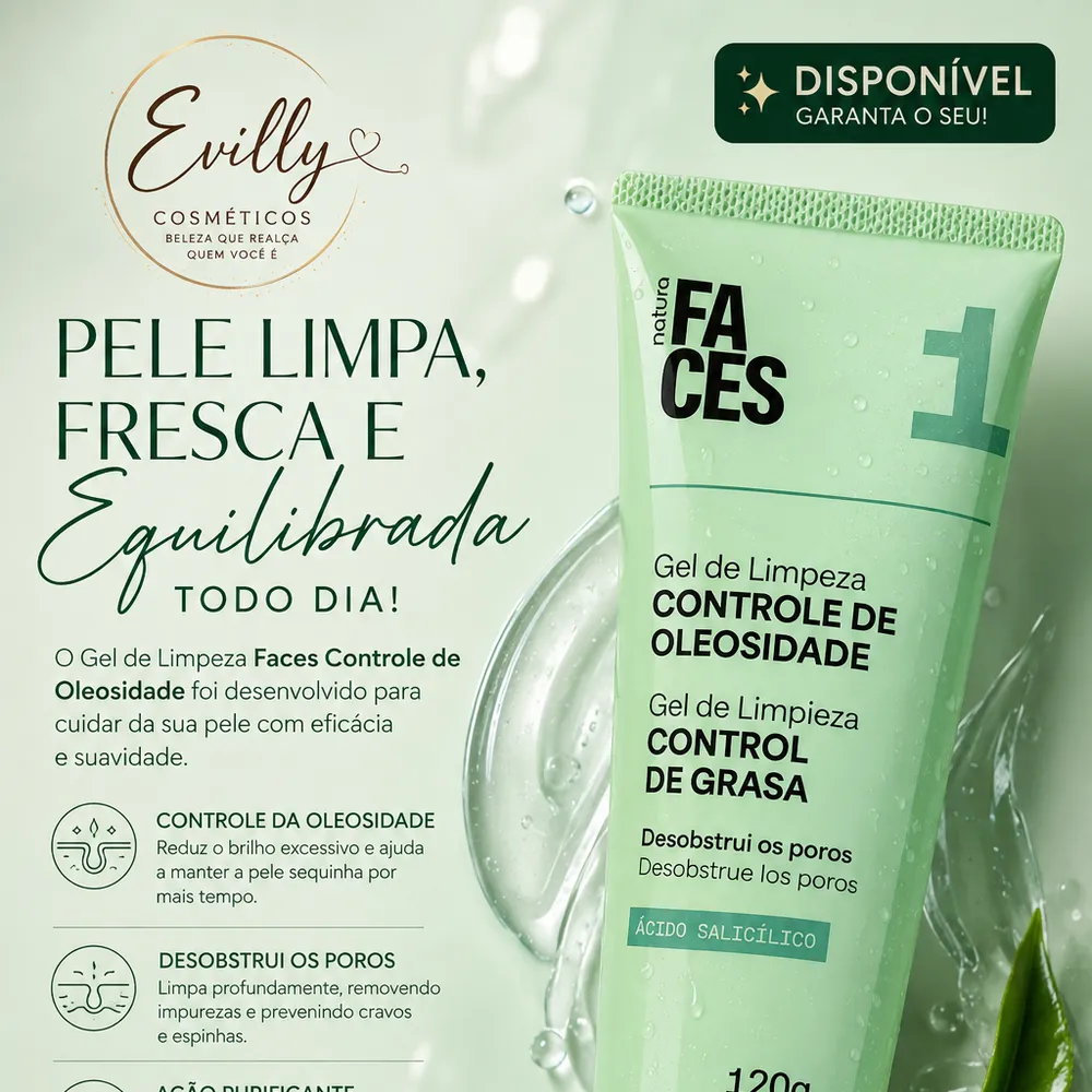Gel de limpeza controle de oleosidade 120g