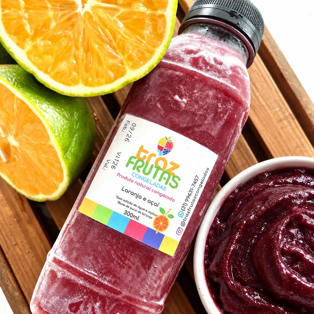 Suco Laranja e Açaí