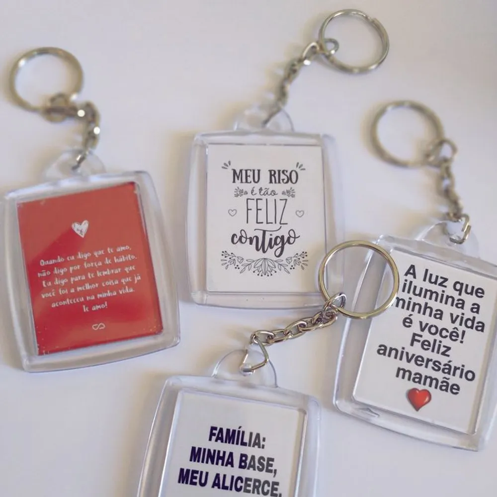 Chaveiros acrilico personalizados
