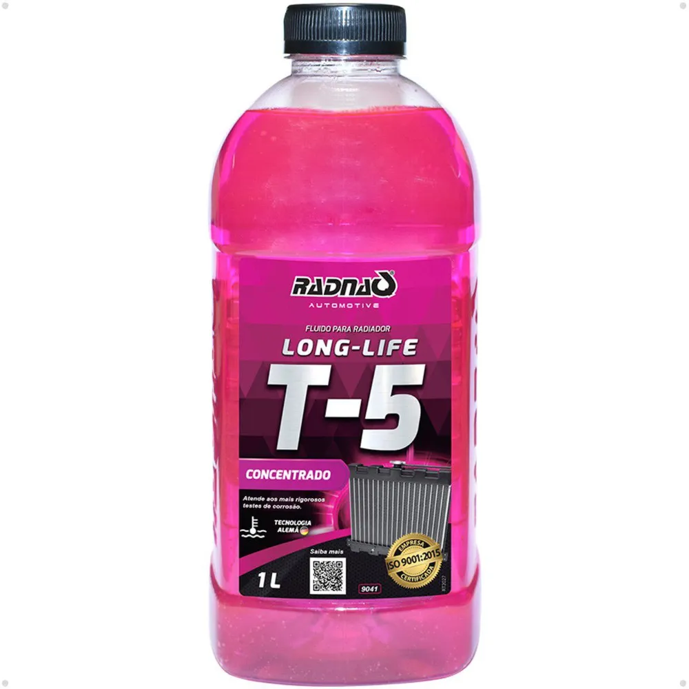Aditivo para Radiador Radnaq Long Life T-5 Concentrado Rosa