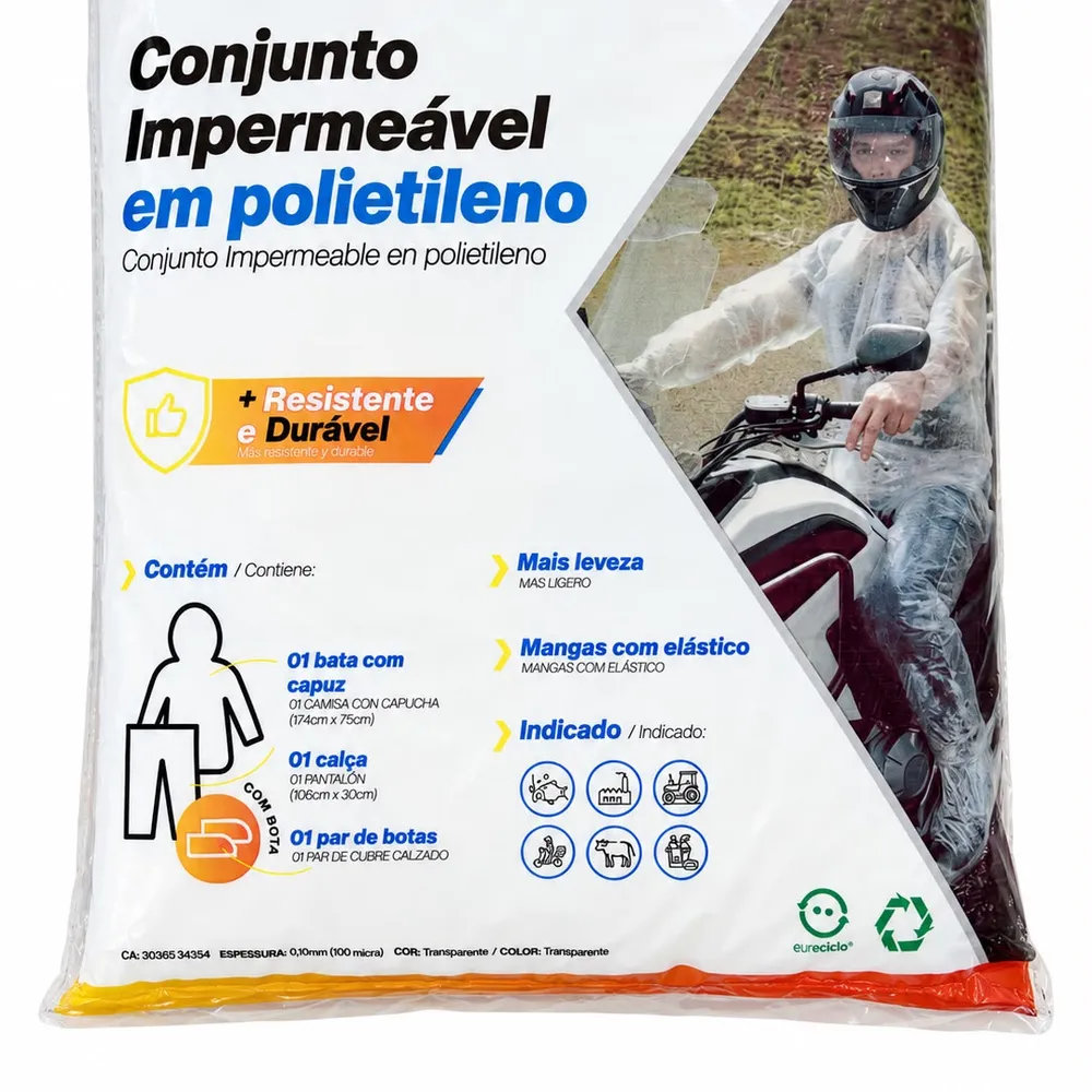 CAPA DE CHUVA TRANSPARENTE