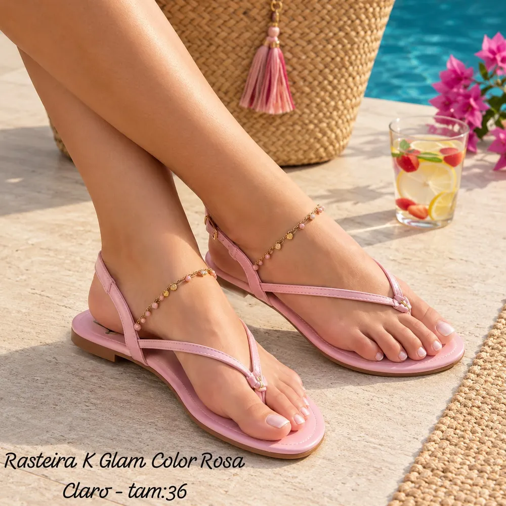 RASTEIRA K GLAM COLOR ROSA - TAM 36