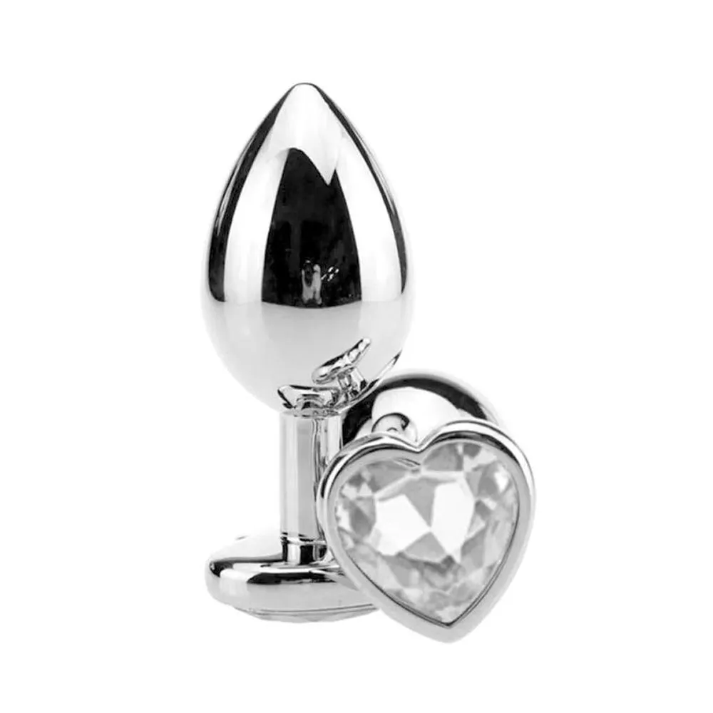 Plug Anal Cônico com Cristal Formato Coração P sexy import