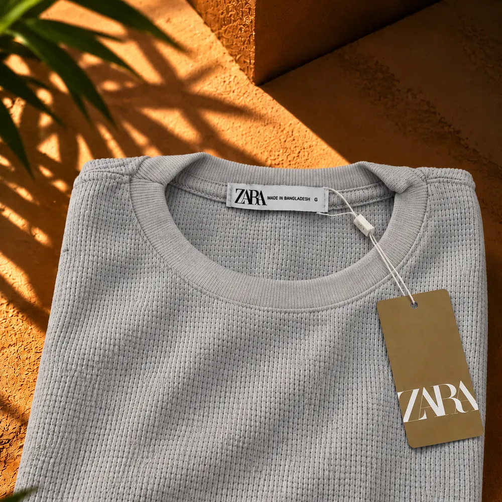 ZARA TEXTURIZADA - CINZA CLARA