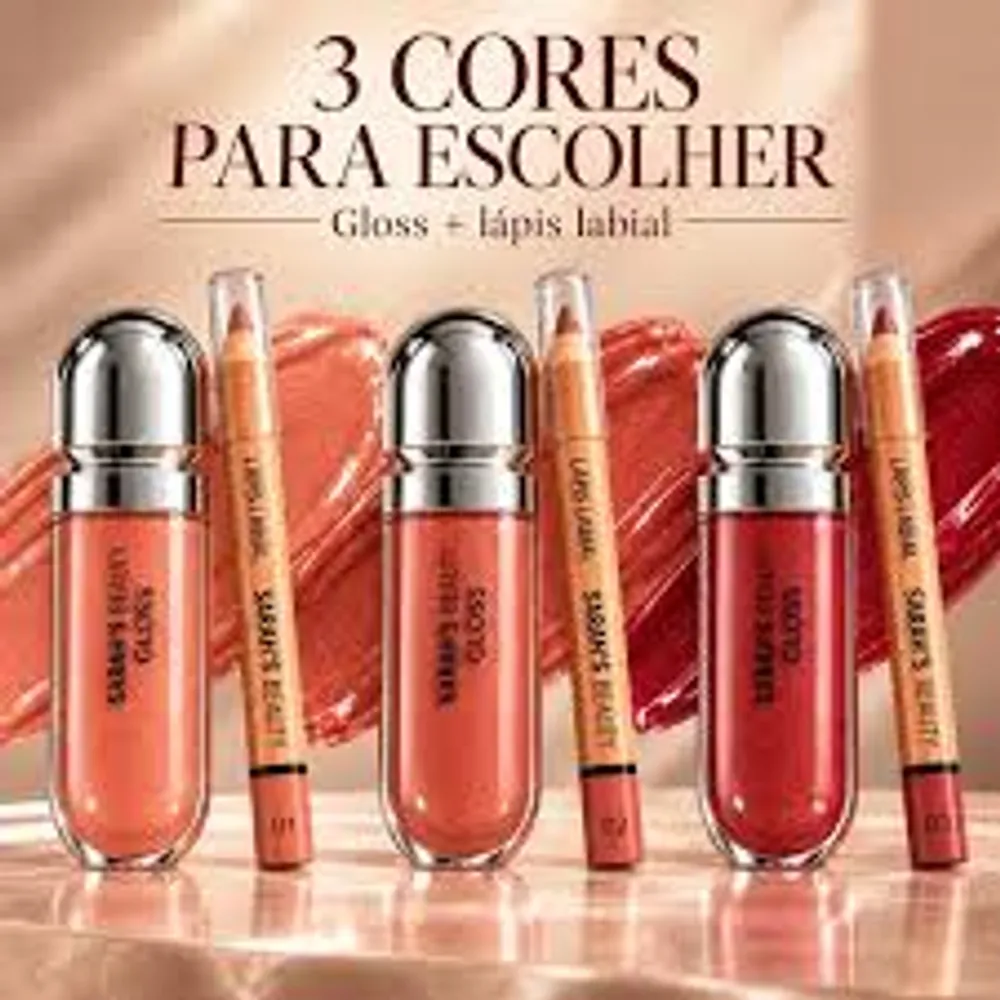 KIT LAPIS E GLOSS SARAHS 