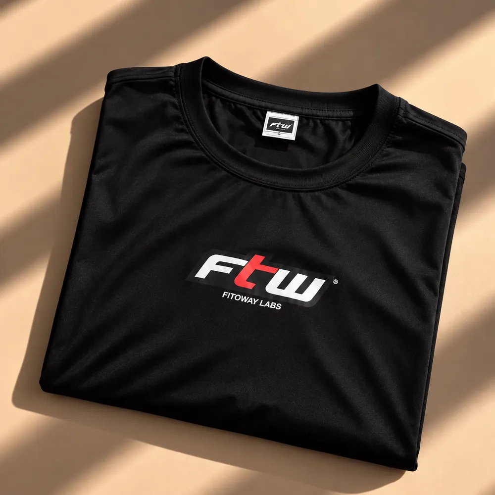 Camiseta esportiva FTW Fitoway Labs preta 