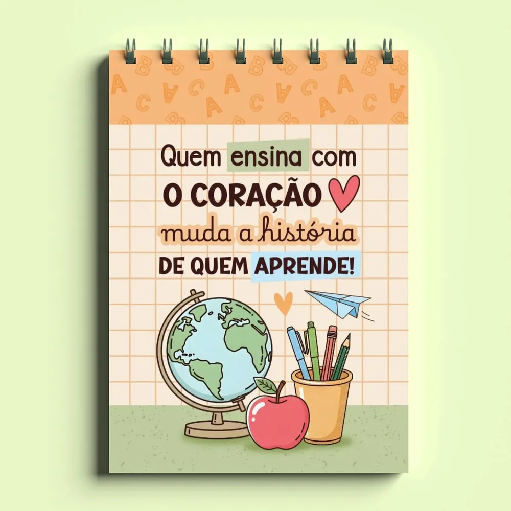 Bloco capa dura 10x15cm personalizado.