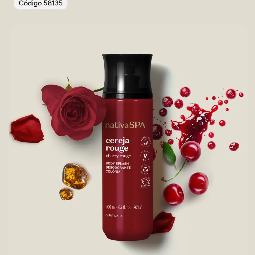 Body Splash Nativa Spa Cereja Rouge 200Ml