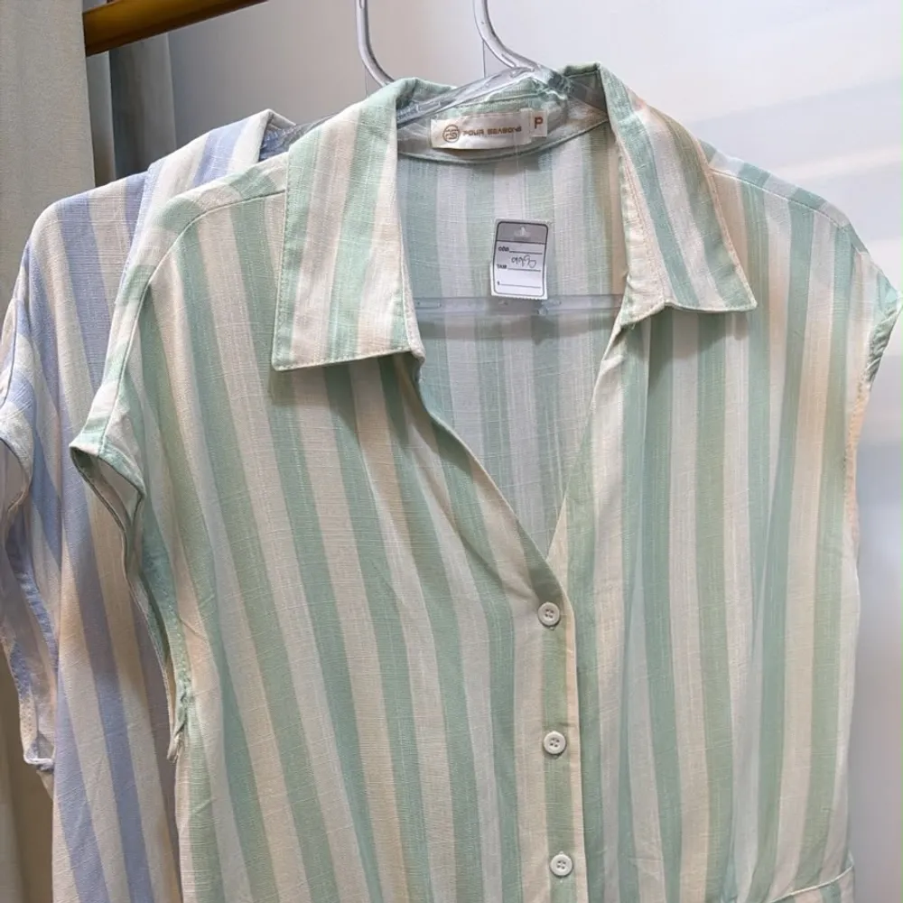 Blusa linho listrada