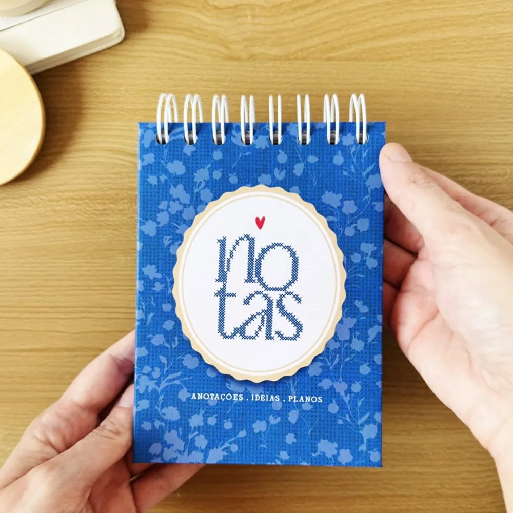 Bloco capa dura 10x15cm personalizado.