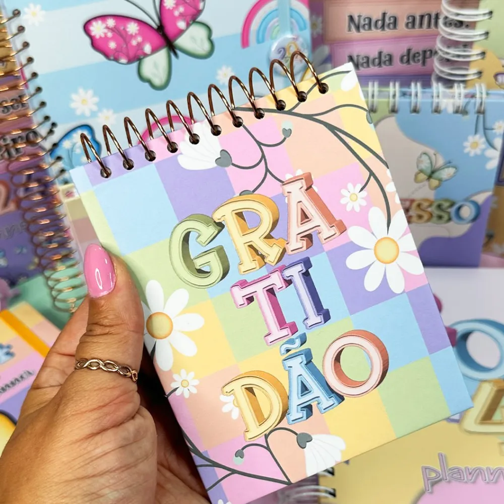 Bloco capa dura 10x15cm personalizado.