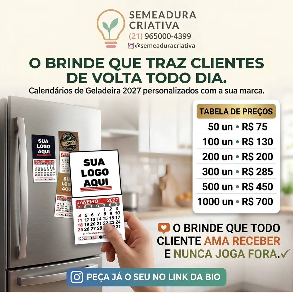  Ímã calendário 2027