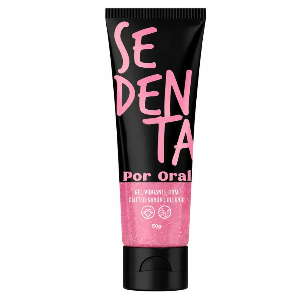 Sedenta Por Oral Gel Comestível com Glitter 50g Sabor lollipop