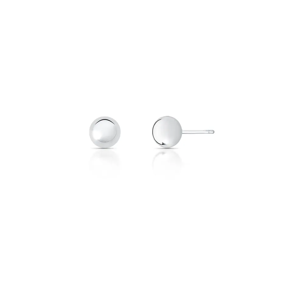 BRINCO PEQUENO LISO BOLA ESFERA REDONDO 10MM BAN. A RODIO - 02076340900000
