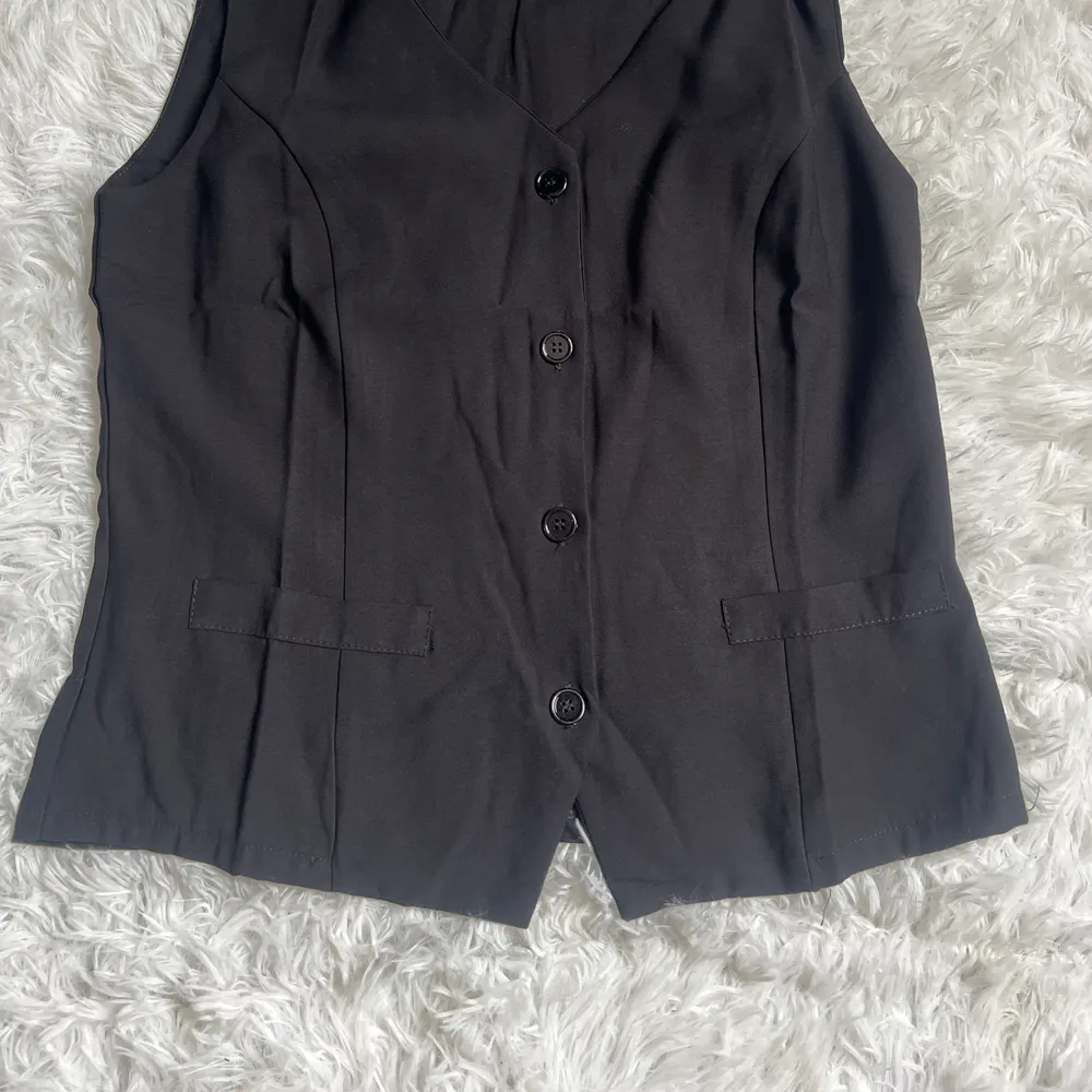 Colete alfaiataria preto plus