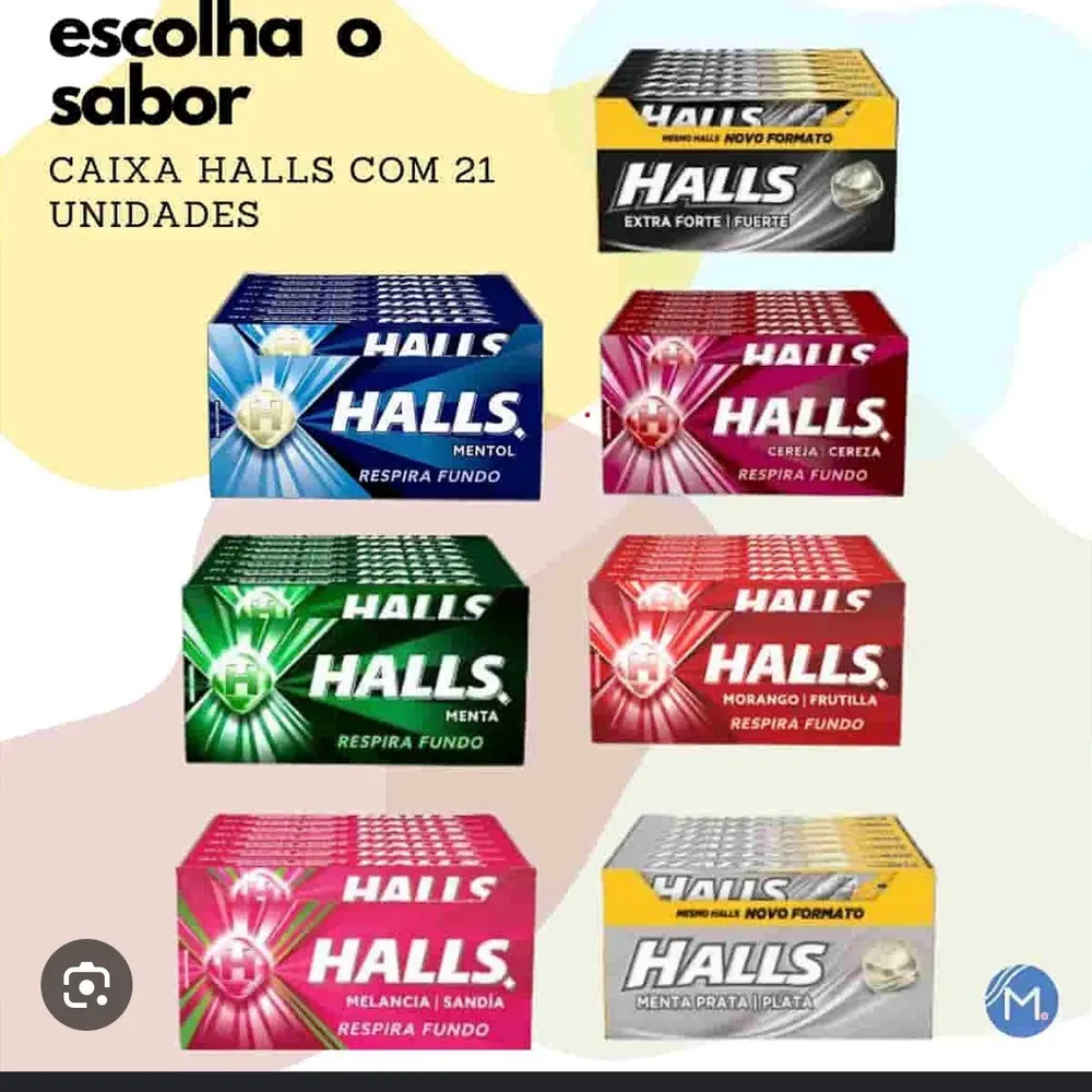 Bala Halls sabores 