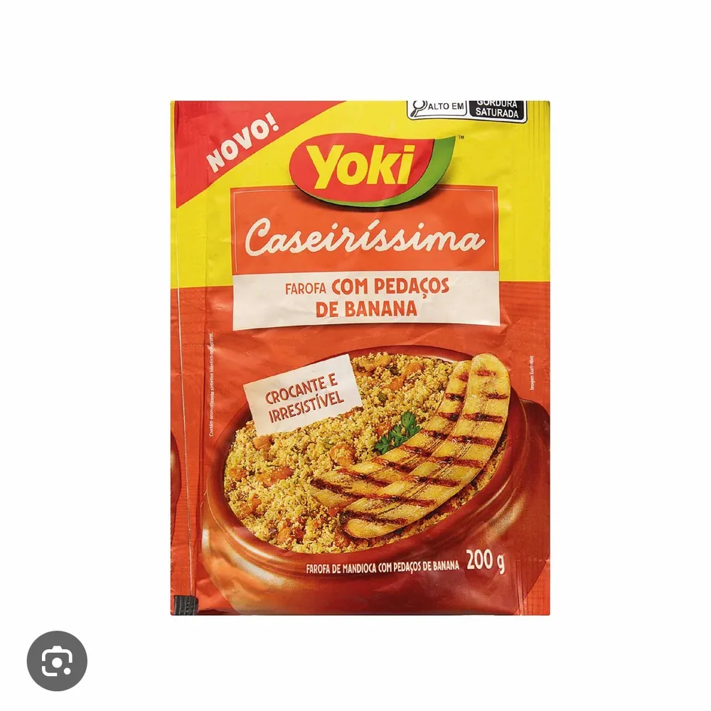 Farofa pronta sabor banana yoki
