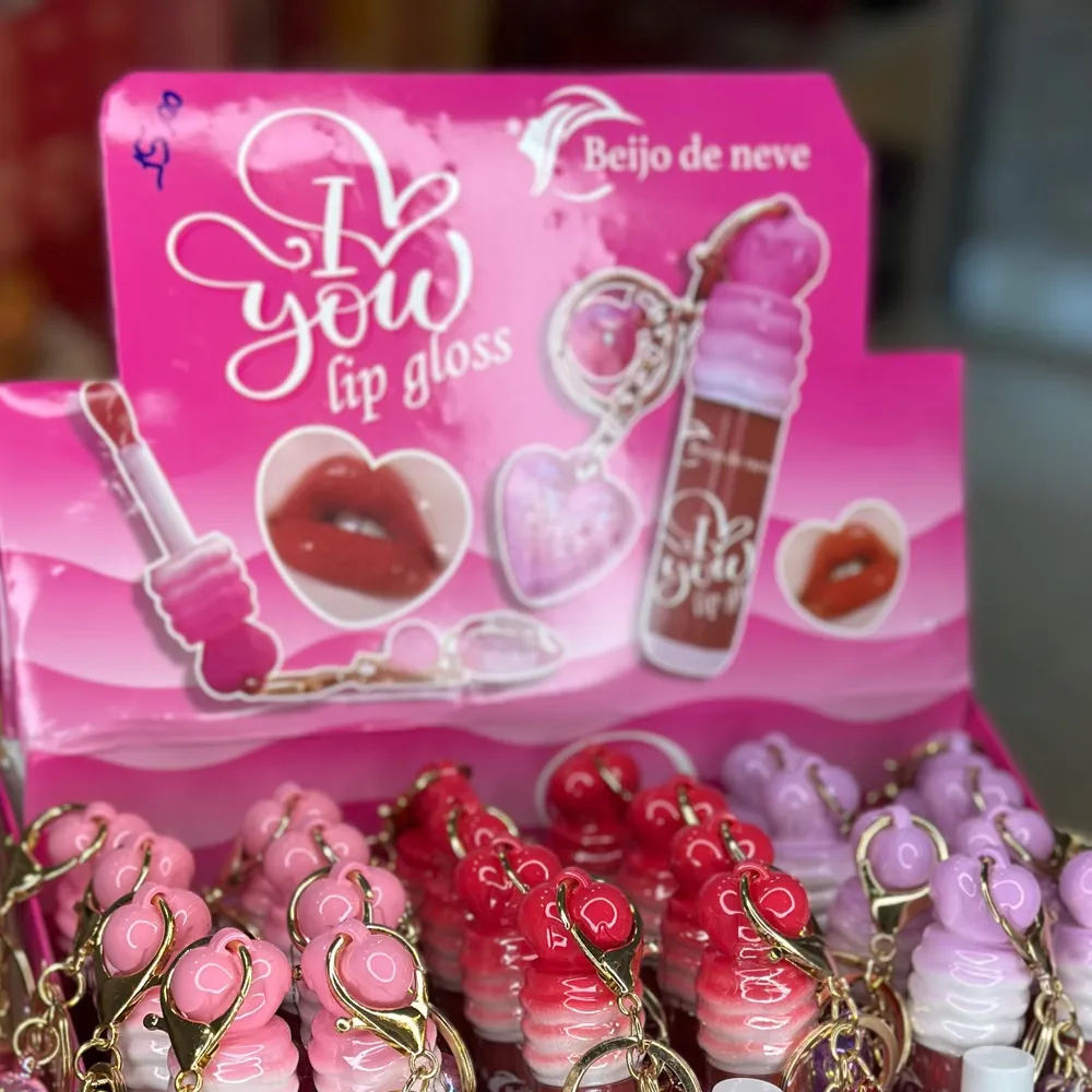 Gloss chaveiro coração 