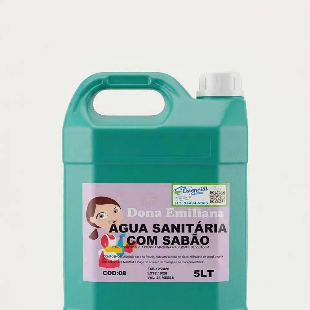 Água sanitária com sabao