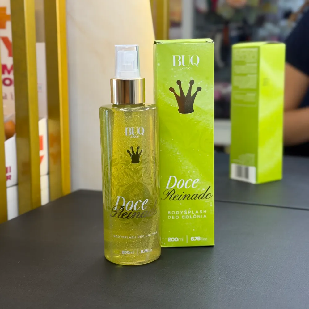 Body splash com glitter Doce reinado