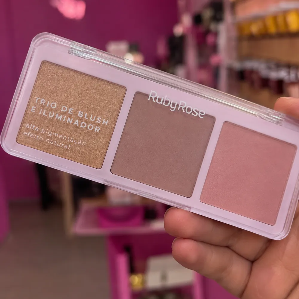 PALETA TRIO BLUSH E ILUMINADOR