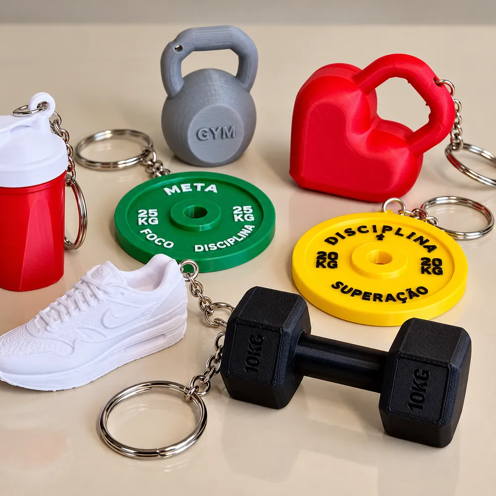 Chaveiros Fitness 3D | Linha Academia