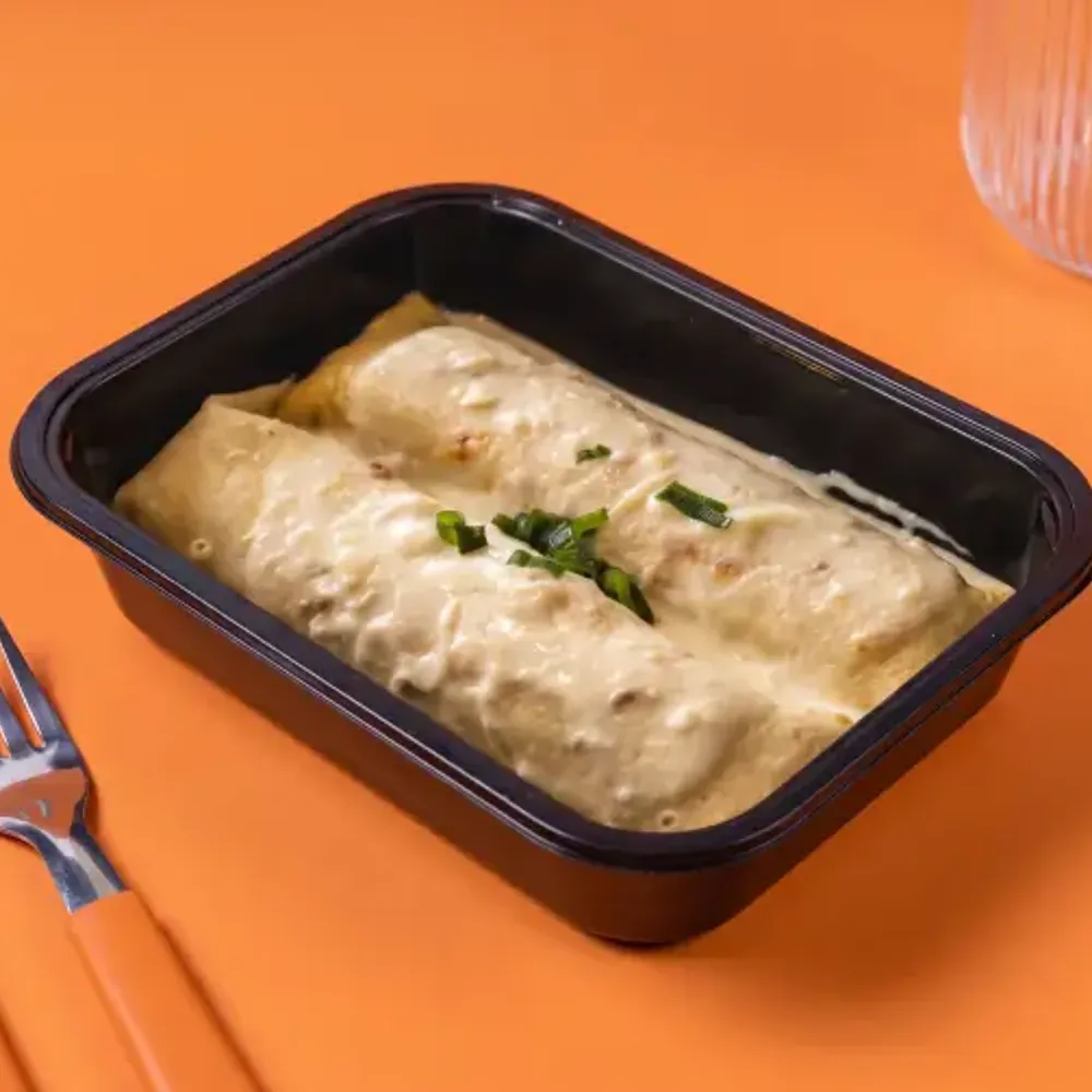 Panqueca de Frango ao Molho Branco