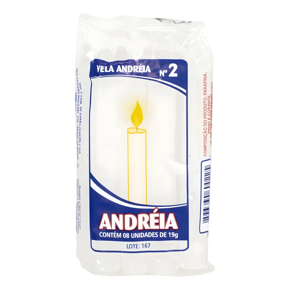 Velas Andreia Pacote 8 Unidades