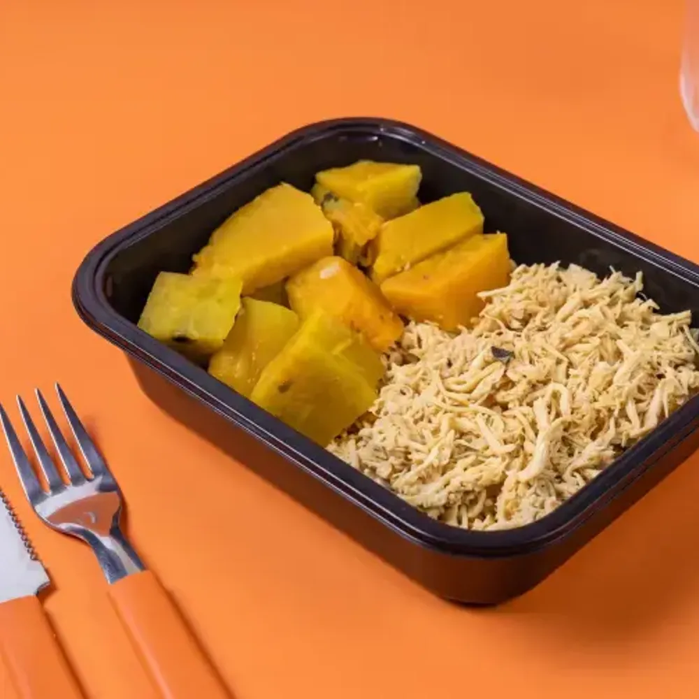 Frango Desfiado com Abóbora em Cubos 200g
