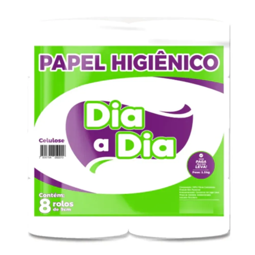 Papel Higiênico Rolão Extra Branco (Celulose) Econômico 8 Rolos
